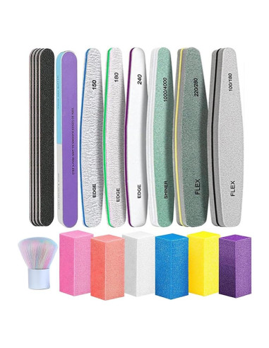 Kit de Manicura TONOKAILS 18 Piezas - Archivos y Pulidores de Uñas