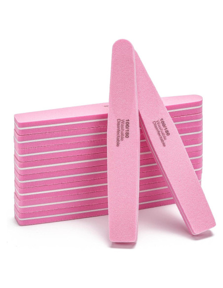 10 Bloques de Pulido de Uñas LoveBB Rosa 100/180 Grano