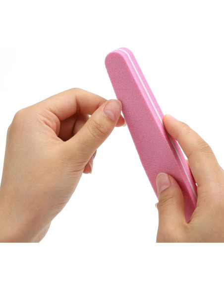 10 Bloques de Pulido de Uñas LoveBB Rosa 100/180 Grano