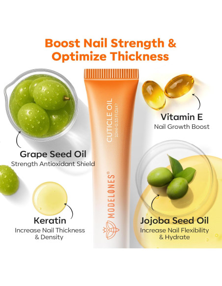Aceite de Cutícula Modelones 10ml - Crecimiento y Fortalecimiento