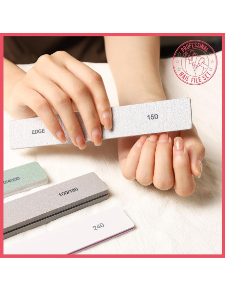 Set de 12 Archivos y Pulidores de Uñas Teenitor 100/180 Grit