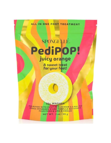 Spongellé PediPOP! Naranja Jugosa - Buffer y Lima para Pies 85g