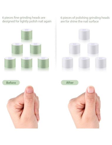 Recargas de Pulidor de Uñas Eléctrico Maitys 12 Piezas