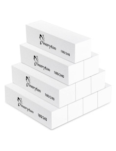 Bloques de Pulido de Uñas Maryton, Grano Fino 180/240, Paquete de 10