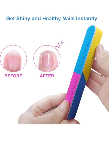 Bloque de Pulido de Uñas 7 Vías AhaTopia - 6 Piezas