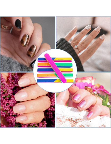 Bloque de Pulido de Uñas 7 Vías AhaTopia - 6 Piezas