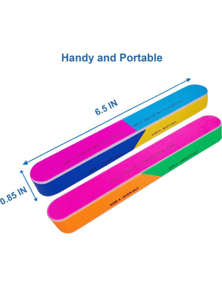 Bloque de Pulido de Uñas 7 Vías AhaTopia - 6 Piezas