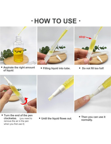 BlingKingdom 6pcs Bolígrafos de Aceite para Cutículas 3ml