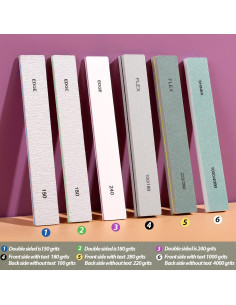 Kit de Manicura Profesional Teenitor - 6 Limas y Pulidores 2