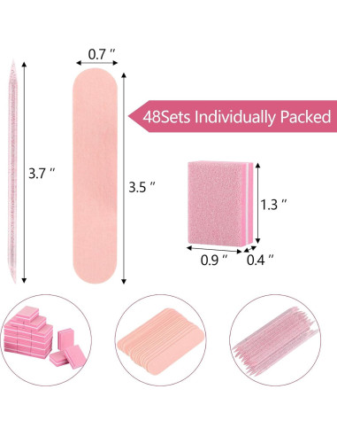 48 Sets Kit de Manicura Desechable acDesign - Herramientas de Uñas