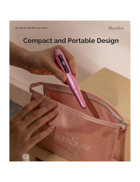 Taladro de Uñas Eléctrico MelodySusie PC180G Inalámbrico 25000RPM