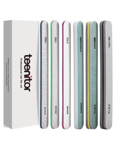 Conjunto de Limas de Uñas Teenitor 6 Piezas Profesional