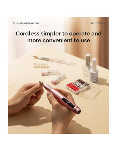 Taladro de Uñas Eléctrico MelodySusie PC180G Inalámbrico 25000RPM