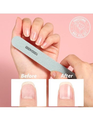 Conjunto de Limas de Uñas Teenitor 6 Piezas Profesional