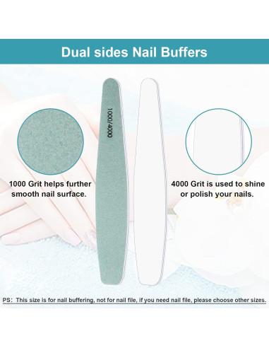 15 Limas de Uñas 1000/4000 Grit Diesisa para Manicura