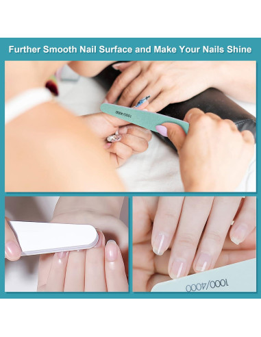 15 Limas de Uñas 1000/4000 Grit Diesisa para Manicura