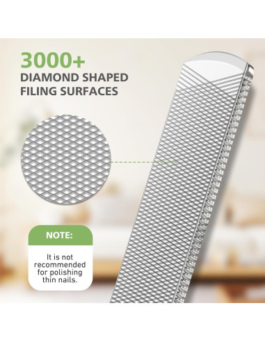 Lima de Uñas Profesional BALUCA de Acero Inoxidable 12 cm
