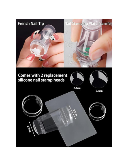 Kit de Estampado de Uñas Gorvalin - Arte de Uñas DIY Completo