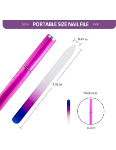 Lima de Uñas de Cristal EAONE con Estuche - 3 Colores 2