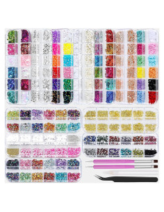 Kit de Arte de Uñas Kikonoke - 12 Cajas con Gemas y Herramientas