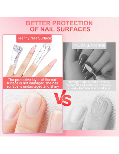 Envolturas de Papel de Aluminio NXJ INFILILA 300PCS para Quitar Esmalte