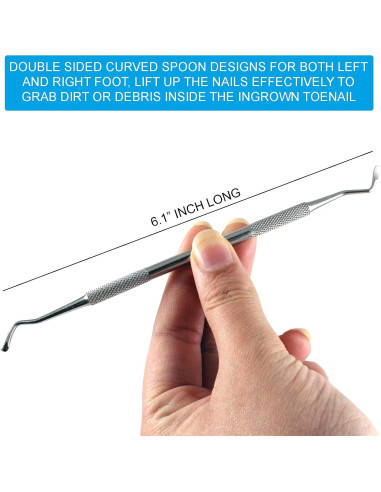 Kit de Cuidado de Uñas Krisp - Herramientas de Acero Inoxidable