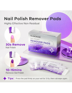 Toallitas Desmaquilladoras de Esmalte de Uñas Glamona de 50 Pcs 2