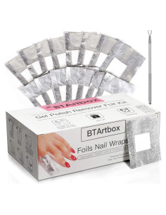 Removedor de Esmalte de Uñas en Gel BTArtbox 200 Pcs + Empujador