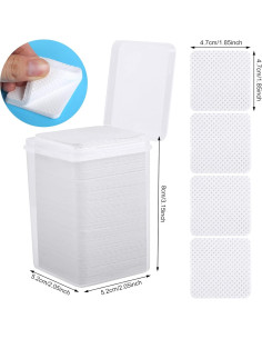 400 Toallitas de Algodón para Uñas ZCDPFCBD con Dispensador 2