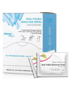 Toallitas Desmaquillantes de Esmalte Diamond Wipes 50 Unidades
