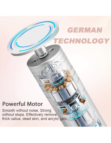 Removedor de Callos Eléctrico Kredioo con Lima de Vidrio Nano