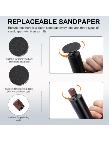 Removedor de Callos Eléctrico Cesekao Obsidiana 9 Velocidades