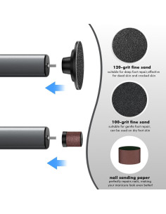 Removedor de Callos Eléctrico Waysse WS-FR10, 9 Velocidades 2