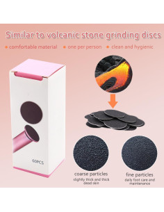 Removedor de Callos Eléctrico Dermave Rosa con 60 Discos 2