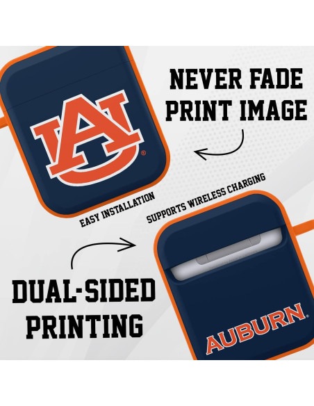 Funda Affinity Auburn Tigers HDX para AirPods Gen 1 y 2