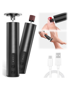 Removedor de Callos Eléctrico HZQVA 2 en 1 Recargable Negro