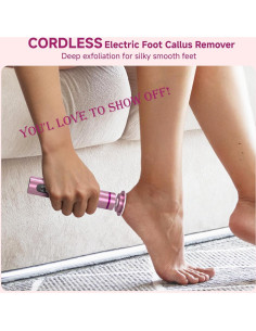 Lima Eléctrica Inalámbrica Dermave 2 en 1 para Pies y Uñas 2