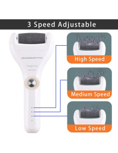 Removedor de Callos Eléctrico ZEOEZHBI con 3 Cabezas y 3 Velocidades 2