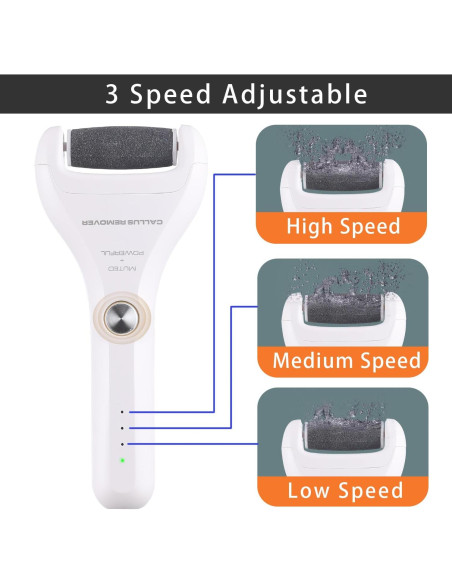 Removedor de Callos Eléctrico ZEOEZHBI con 3 Cabezas y 3 Velocidades