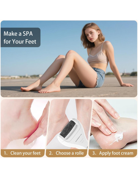 Removedor de Callos Eléctrico ZEOEZHBI con 3 Cabezas y 3 Velocidades