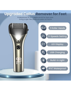 Removedor de Callos Eléctrico Bubbacare 16 en 1 con 3 Velocidades 2