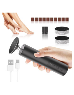 Removedor de Callos Eléctrico 2-en-1 HuangAn Negro 6 Velocidades