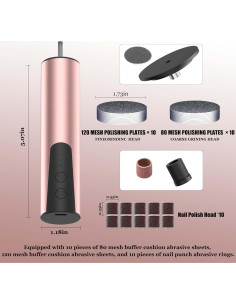 Removedor de Callos Eléctrico Bokynu MJQ-01 Rosa Recargable 2