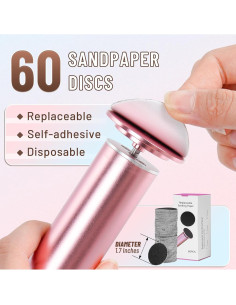 Dermawave Eliminador de Callos Eléctrico UNIBOUTI con 60 Discos 2