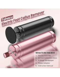 Removedor de Callos Eléctrico Tohecu con 60 Discos de Lija 2
