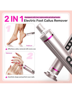 Removedor de Callos Eléctrico 2 en 1 DGXWLLW Recargable 2000mAh 2