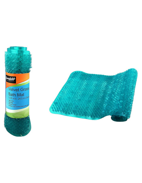 Alfombrilla de Baño Antideslizante Dependable 62x34 cm Turquesa