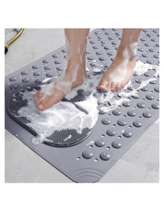 Alfombrilla Antideslizante para Bañera Chngna 69x36 cm con Ventosas