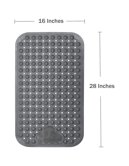 Alfombrilla Antideslizante para Baño Mantto 71x41cm Gris Alfombrilla Antideslizante para Baño Mantto 71x41cm Gris