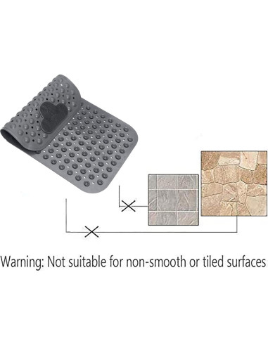 Alfombrilla Antideslizante para Baño Mantto 71x41cm Gris